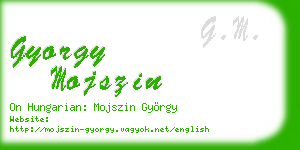gyorgy mojszin business card