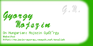 gyorgy mojszin business card
